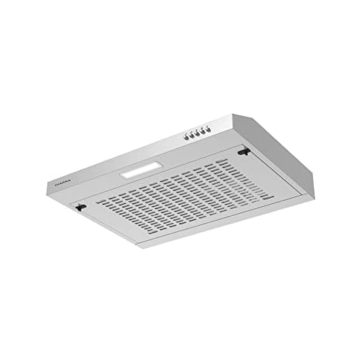 CIARRA Cappa Aspirante 60 cm Sottopensile Cappa da Cucina con Pannello Argento LED Montaggio a Parete con Ventola Estrattore (Bianco)-CAW6903A