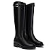 Athlefit Black Knee High Boots for Women Wide Calf Riding Tall Black Boots Low Heel Round Toe Fashion Long Booties Size 8