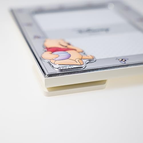 Cadre photo argent pour enfants Winnie l'ourson Valenti & Co, finition orfèvrerie