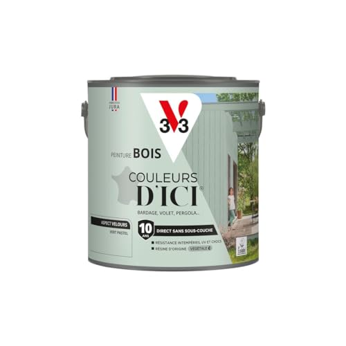 V33 Peinture Bois Couleurs d'ICI - Vert pastel - 2L