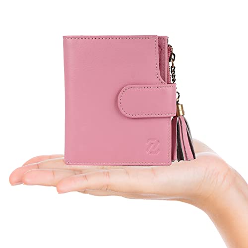Image of Zeetap Wallets for Women - Genuine Leather Ladies Wallet - RFID Wallet for Ladies | Gift Wallet for Women and Girls - Female Zipper Wallet (Mauve Pink)