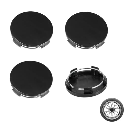 JINJUMEI 4 Piezas Tapas de Buje, Centro Centrales Tapacubos Tapacubos OD 60mm ID 56mm Tapas para Llantas Universal Tapas de Rueda Tapas de Rueda de Centro Coche Rueda Neumático Centro Cubo Tapas
