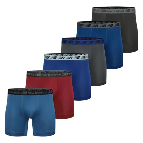 Boxer Brief New Balance para Hombre en Pack Multicolor de Seis Unidades Cómodas