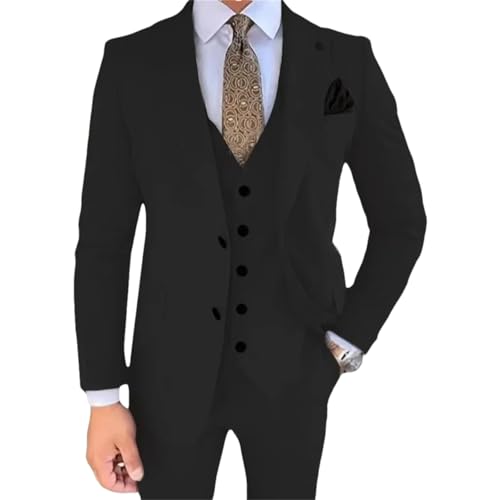 Smoking homme formel 3 pièces ensemble complet veste gilet pantalon M