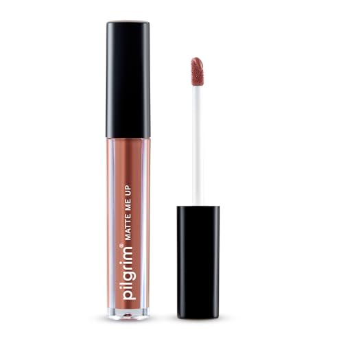 Image of Pilgrim Liquid Matte Lipstick - Mocha Muse | Lipstick for Women with Hyaluronic Acid & Spanish Squalane | Transferproof, Long Lasting & Non Drying with Hydrating Ingredients 3gms