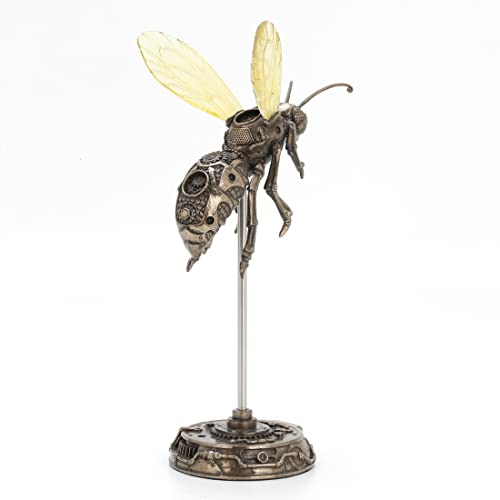 Estatua de abeja Steampunk en resina con acabado bronce miniatura 6