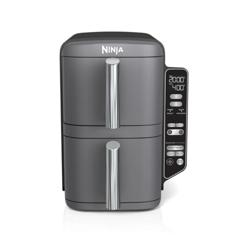Ninja DoubleStack XL 10-Quart 2-Basket Air Fryer – 6-in-1 Functionality: Air Fry, Broil, Roast, Bake, Reheat, Dehydrate; Space-Saving Design; Independent Cooking Zones (Renewed)