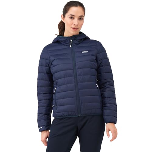 Regatta Chaqueta con capucha Marizion Baffled para mujer con relleno de plumón sin plumas, perfecta para senderismo, actividades al aire libre y uso diario