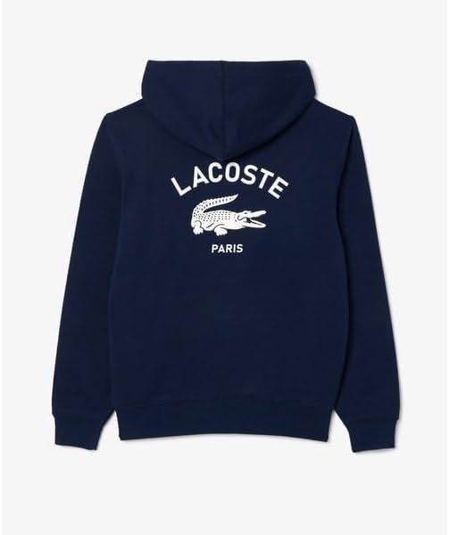 [ラコステ] 裏パイル地 バックプリントスウェットパーカー