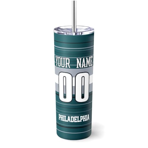 Image of Philadelphia Tumbler 20oz Travel Mug Custom Name and Number Gifts