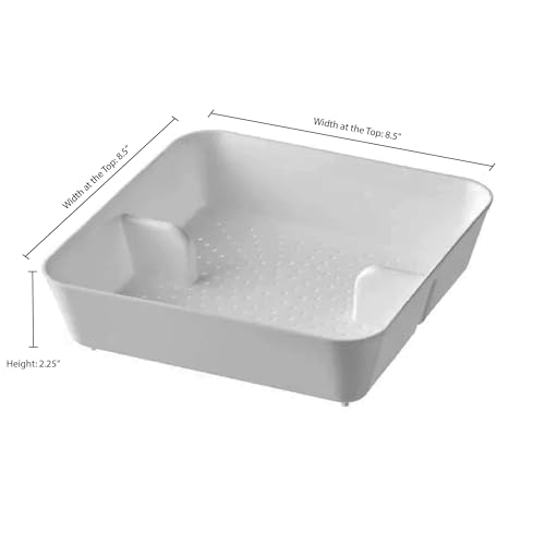 Cubierta para desagüe de piso 8.5 pulg plástico blanco miniatura 2