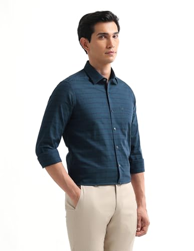 Image of Arrow Checked Slim Fit Mens Formal Shirt - Cotton, Breathable & Comfortable, Full Sleeves Shirts for Men