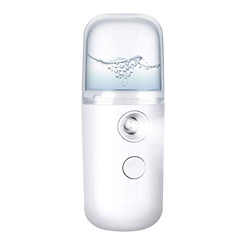 Small Spray Bottles,Empty Spray Bottles Plastic Electric Fine Mist Continuous Sprayer Travel Spray Bottles for Cleaning Makeup Skin Care Hair Care (White)