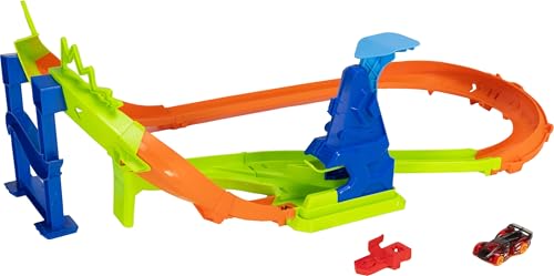 ​Hot Wheels Stunt Tracks Jump Circuit Speedway & 1 Toy Car - image 2