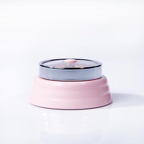 Image of Gibox Round Retro Kitchen Timer for Cooking (Pink) Stainless Steel Magnetic Bottom Mechanical Loud Alarm, 60 Min Count Stopwatch for Time Management Analogue Clock Reminder for Various Activity