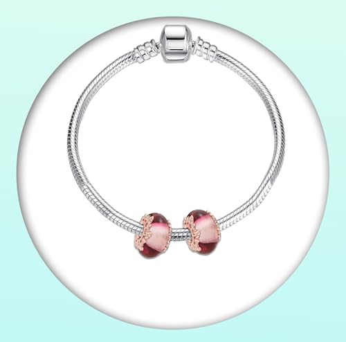 Annmors Murano Glass Beads for Bracelets 925 Sterling Silver Charms for Women Bracelet & Necklace3