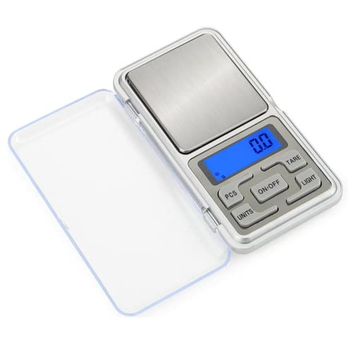 Mini Balança Digital Eletrônica Prateada Alta Precisão Pesagem Miligramas e Gramas Portátil