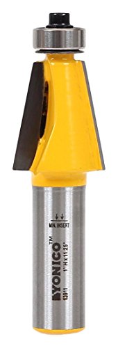 Image of YONICO Chamfer Router Bits Bevel Edge Forming 11.25 Degree 1 /2-Inch Shank 13911