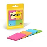 Post-it Notes, 1.5 in x 2 in, Cape Town Collection, 4 Pads/Pack (653-4AF)