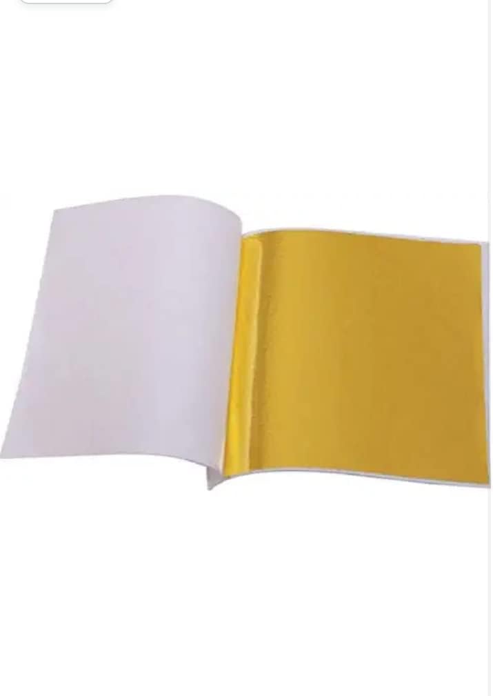 Gold leaf company Gold Leaf Sheets, 200 Sheets, Gilding Foil for Gilding, Resin Art, Decoration Crafting, Paintings, Arts Crafts, Nail Deco,Furniture, Size 16×16 cm(Gold Leaf & Rose Gold Leaf)