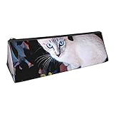 Material: Das Federmäppchen ist aus weichem und bequemem Canvas, verschleißfest, leicht und kompakt. Abmessungen: 8,6 x 2,3 x 3,1 Zoll.