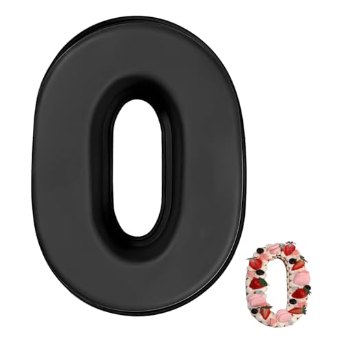 YXHZVON Moule à Gâteau Number 0, Moules Chiffre Cake, Grands Moules à Gâteau 3D en Silicone, Moules à Forme Spécifique Forme de Chiffre Convient pour...