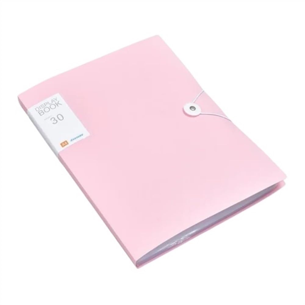 Sac de fichiers A4 classeur transparent de 30 pages pour rangement de dossiers et papier de test