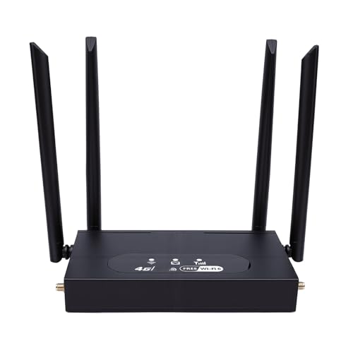 Annadue Enrutador WiFi para el Hogar, Enrutador WiFi 6 Inteligente 4G LTE CPE de 300Mbps con Ranura para Tarjeta SIM, Punto de Acceso de Viaje con 6 Antenas, Alimentación Tipo C