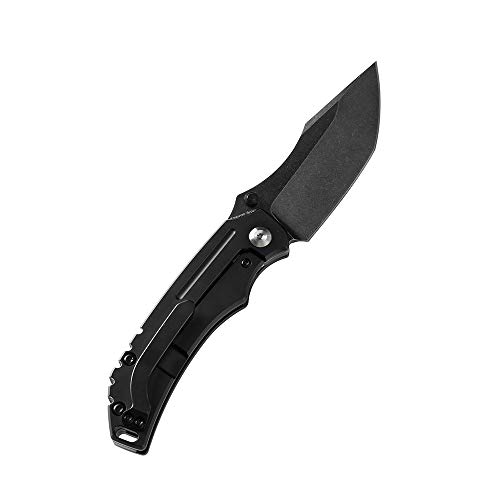 Kansept Pelican Edc K1018A2 S35Vn 7In Folding Pocket Knives With 3.0In Tanto Blade And Black Coating Titanium Handle For Outdoor, Tactical, Survival And Hunting #TOP1