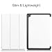 Produktbild Hülle für Huawei MediaPad M5 Lite 10 Zoll , Ultra Schlank Slim Schutzhülle Hochwertiges PU mit Standfunktion Perfekt Geeignet Case Cover Holder, Mit Sleep/Wake-Up-Funktion Etui (Weiß)