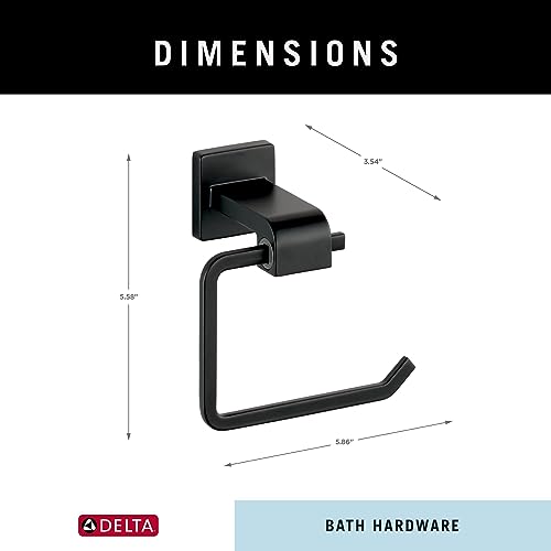 Delta Toilet Paper Holder | European Style | Matte Black | Wall Mount Single Post | Ara Bathroom Accessories by DELTA - Image 2