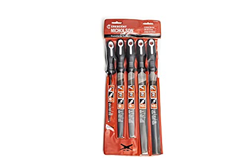Crescent Nicholson 5 Pc General Purpose File Set with Ergonomic Handles - 22040HNNN Crescent Nicholson 5 Pc General Purpose File Set with Ergonomic Handles - 22040HNNN