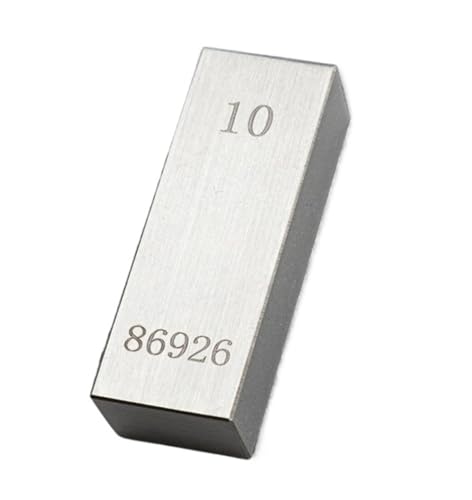 Juego de bloques patrón de alta precisión Bloque de calibre de precisión de 10 mm, 20 mm, 30 mm, 40 mm y 50 mm, bloque de calibre cuadrado de acero, calibrador Vernier, micrómetro(50mm)