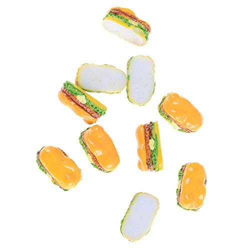 Ubersweet® Kacakid 10PCS/Pack Dog Food Set 1:12 Mini Food for Hotdogs Bread Doll House Miniature Decorations: Yellow