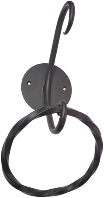 Wrought Iron Towel Ring - A Touch Of Artisanal Charm To Your Kitchen Or Bathroom With Our Handmade Towel Ring. Crafted By Blacksmiths, This Rustic Towel Rack Will Add A Timeless Elegance To Your Space