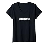 Mujer Playa Boca Chica Camiseta Cuello V