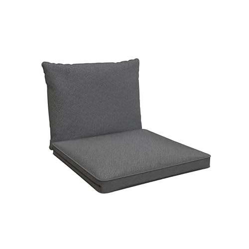 POKAR Lot de 2 Coussins de Jardin : 1x Coussin d'assise 50x50x5 cm + 1x Coussin Dossier 50x40x15 cm | Coussins pour Chaise, Fauteuil Rotin et Salon de...