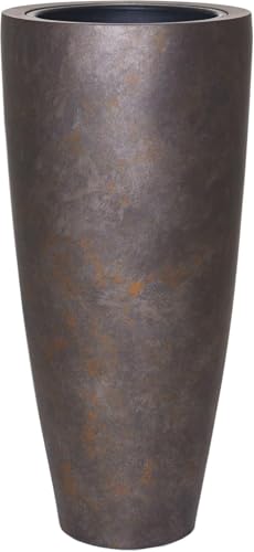 VIVANNO Bac à Fleurs en Fibre de Verre City Gris Quartz - 80x37