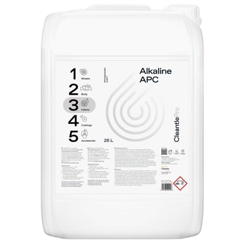 Alkaline APC 25L – Stark alkalischer Allzweckreiniger Auto Innen & Außen – Entfernt hartnäckigen Schmutz & Dressing – Ohne Natriumhydroxid – Konzentrat bis 1:20