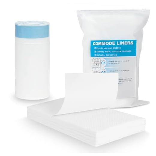 ACWOO Toilettenbeutel mit saugfähigen Pads, 40 Stück Bettpfanneneinlagen, Einweg-Kommode Toiletteneinlagen, Tragbare Toilettenbeutel, Super Saugfähig