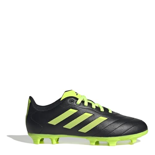 adidas Goletto VIII Firm Ground Scarpe da calcio per bambini, Core Black Lemon, 10.5 UK Child