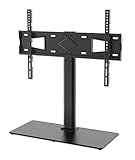 Manhattan TV Standfuss TV Ständer Schwenkbar für 32-65 Zoll LCD LED OLED Plasma Flach & Curved Fernseher bis zu 45 KG, Höhenverstellbar & Stabil Max.VESA 600x400