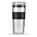 Produktbild Culinaris | Glasbecher | 420 ml | Doppelwandig | Glas Kaffeebecher To Go | Glassmug | Glass Tumbler (Schwarz)