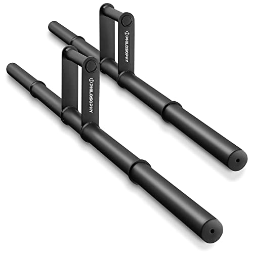 Philosophy Gym Farmers Walk Handles Pair - Barbell Style Grip Farmer Carry Bar Set for Weight...