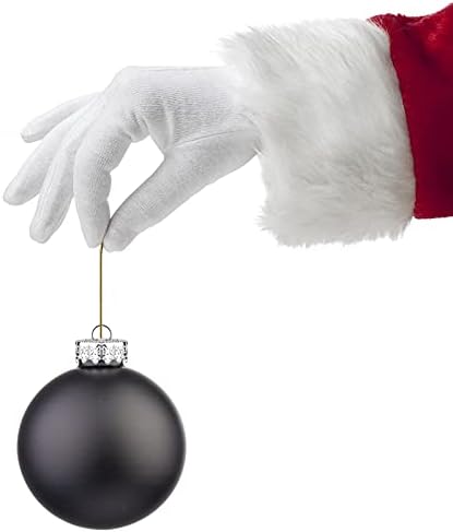 Suixing Christmas Glass Balls Multi Colors Included with Loop Set Festival Home Party Decors Xmas Tree Hanging Pendant 14PC 2.2In Black