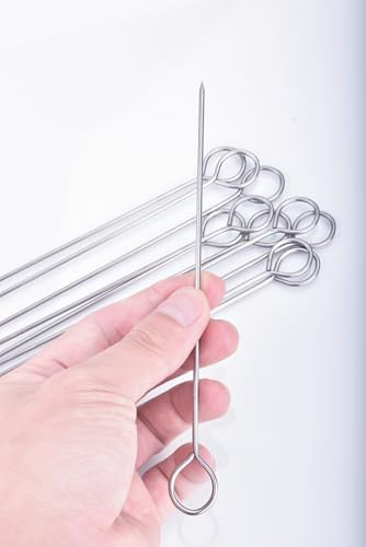 50Pcs 6Inch Turkey Pins Alele Poultry Lacers Stainless Steel Skewers for Trussing Turkey and Poultry