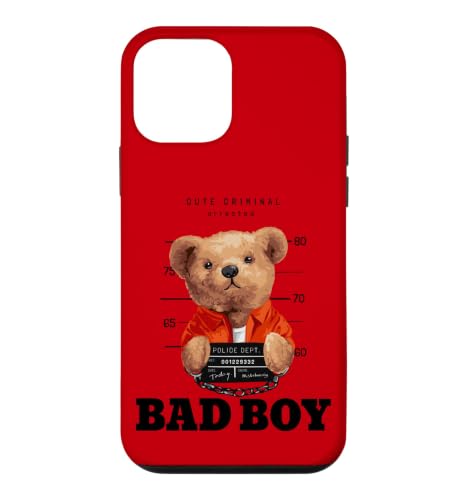 Bad Boy Tee Shirt, Funny Teddy Bear Graphic Design Style Fun �X�}�z�P�[�X iPhone 12 mini �p