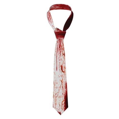 Blood Splatter Horror Men'S Classic Silk Smooth Tie, Suitable For Pairing With Formal Occasions