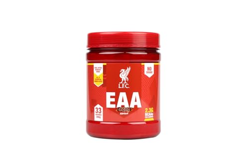 LFC Powder EAA Cola 300g EAAs, All 9 Essential Amino Acids, BCAAs, Muscle Repair & Recovery Powder No Sugar 33 Servings | Official Liverpool FC Licensed Product |