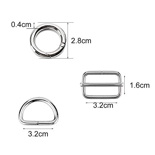 Sweieoni 50 Pezzi Fibbie Metallo Anello D Anello o...